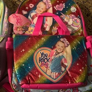 JoJo Siwa Sparkling Rainbow Backpack with Pink Accents